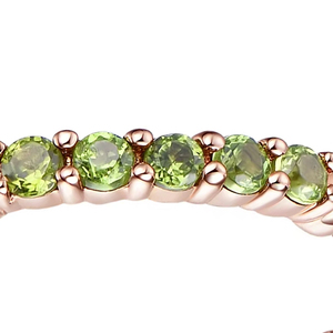 แหวนพลอยสไตล์คลาสสิกสีโรสโกลด์18K พร้อมแหวนพลอยไดออพไซด์แบบธรรมชาติ - Product Image 2