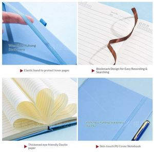 Carnet A5 en similicuir avec bande élastique, personnalisable avec logo, pour cadeaux d'entreprise et scolaires, usage professionnel et bureautique - Product Image 4