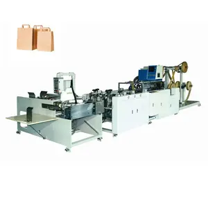 China most professional high speed flat handle making combined pasting machine for paper bag