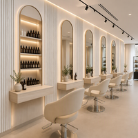 Miroir de salon de coiffure moderne, miroir de vanité à cadre arqué pour studio de beauté