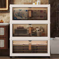 Armoire en plastique pliable pour la maison, armoire de rangement pour vêtements de bébé, collations et jouets, boîte de rangement en plastique pliable