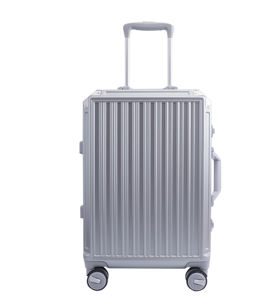 2024 Novo quadro de alumínio frente laptop bolso mala cabine tamanho 20 24 28 polegada saco do trole lado duro carry on bagagem de alumínio - Product Image 6