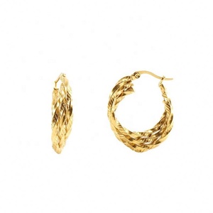 Boucles d'oreilles spirales en acier inoxydable haut de gamme de style européen et américain, nouvelle mode, plaquées or, style rétro français, géométriques, pour les fêtes - Product Image 5