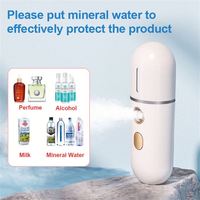 Mini Vaporisateur Facial Portable Rechargeable à Brume Nano Hydratation Profonde Ultrasonique Alimenté par USB en Plastique pour Beauté, Voiture et Extérieur
