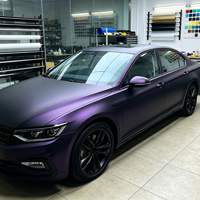 Film de protection hydrophile auto-cicatrisant anti-rayures et haute résistance aux taches en TPU PPF, série Matte Phantom Midnight Purple, garantie 5 ans