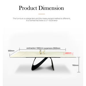 Sıcak Satış Yemek Masası Sinterlenmiş Taş Masa Üstü Daha Ucuz Modern Ev Mobilyası Uzatılabilir Yemek Masası Takımları - Product Image 6