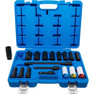 BGS <b>Impact</b> <b>Socket</b> and Protective <b>Impact</b> <b>Socket</b> Set Hexagon 12.5 mm (1/2") Drive 10 - 24 mm 18 pcs. - Product Image 1