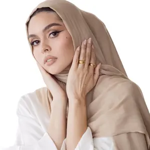 Terlaris Modal Warna Cantik Jilbab Viscose Kain Bagus Modal Tenun Bambu Selendang untuk Wanita Syal