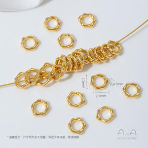 Vente en gros <span class=keywords><strong>de</strong></span> bijoux en or <span class=keywords><strong>de</strong></span> sable, motif <span class=keywords><strong>marteau</strong></span>, torsadé, cercle univers, anneau coulissant, entretoise, perles à grand trou, D - Product Image 6