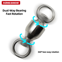 Swivel Pancing OEM Ball Bearing 44LB-330LB Konektor Pancing Kekuatan Tinggi untuk Memancing Air Tawar dan Air Asin