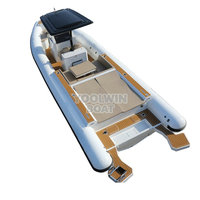 Bateau pneumatique semi-rigide (RIB) de 9,6 m en aluminium 5083 certifié CE, avec tubes Hypalon, pour la croisière, conception robuste
