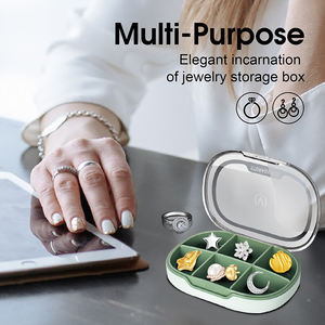 Estuche de almacenamiento de pastillas de plástico portátil Glosen, <span class=keywords><strong>organizador</strong></span> de medicamentos de 6 compartimentos, pastillero sellado para viajes (multicolor <span class=keywords><strong>semanal</strong></span> - Product Image 5