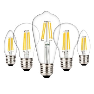 Edison Led Filament <b>Bulb</b> E27 Warm Yellow Light Candle Tip Glass Lamp For Restaurant - Product Image 2