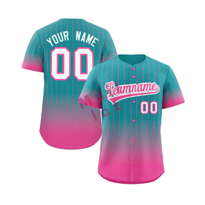 Jersey de béisbol personalizado, venta al por mayor, tela de poliéster frontal con botones, ropa de equipo atlético para juegos de Club Escolar y Liga - Product Image 3