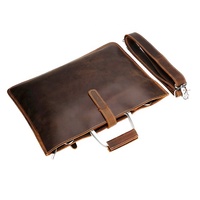 Sac en cuir véritable pour ordinateur portable, porte-documents pour homme