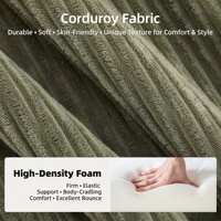Ensemble de canapés modulaires modernes sans cadre, compressés sous vide, en tissu, avec ottoman rembourré en éponge, pour hôtels et appartements
