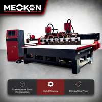 Nouvelle Machine de Gravure CNC à Double Portique 8 Broches avec Table à Vide pour Sculpture 3D sur Bois, Idéale pour Portes en MDF et Artisanat de Meubles - Vente Chaude 2026