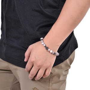 بيع بالجملة سوار من الحجر الطبيعي للنساء والرجال مجوهرات اليوجا الشفاء اليدوية مرنة عبر سحر - Product Image 3