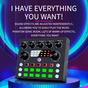 Thiết bị phát sóng trực tiếp V8S, card âm thanh, thiết bị trộn nhạc DJ có thể điều chỉnh, card âm thanh ngoài USB, hỗ trợ 2 người, 2 điện thoại - Product Image 2