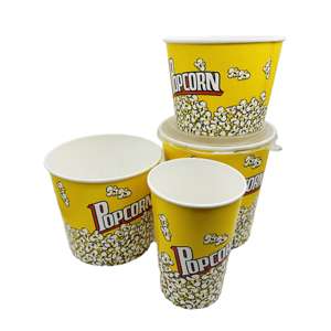 Vente en gros de seaux et gobelets à pop-corn en papier écologiques biodégradables jetables de qualité alimentaire fournisseur de pop-corn - Product Image 5