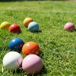 Palline Colorate in Resina per Set di <span class=keywords><strong>Bocce</strong></span> e Petanque, Mini Palline Bersaglio per Giochi all'Aperto sul Prato - Product Image 2