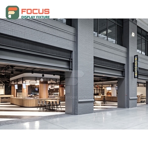 ตู้โชว์กาแฟแบบมืออาชีพ ลายไม้ ตู้วางมุม ตู้โชว์สินค้าร้านกาแฟ - Product Image 2