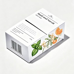 Scatola di Imballaggio Personalizzata in <span class=keywords><strong>Cartoncino</strong></span> con Motivo a Pois <span class=keywords><strong>Marrone</strong></span> Chiaro per Saponi - Product Image 3