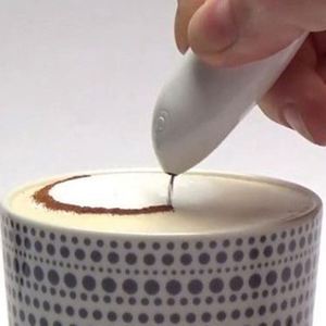 Electrical Latte Art <b>Pen</b> for Coffee <b>Cake</b> Spice <b>Pen</b> <b>Cake</b> Decoration Coffee Carving <b>Pen</b> Baking Pastry Tools - Product Image 5