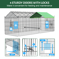 Cage pliable et détachable pour poulets, canards, lapins avec tissu imperméable pour l'élevage de volailles en extérieur