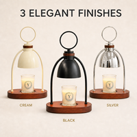 Lampe chauffe-bougie électrique en métal style nordique avec minuterie et variateur d'intensité, pour bougies en pot, décoration de chambre, salon, maison, cadeau