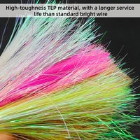 Nouvelle montée de pêche 115 mm pour la pêche à la traîne en eau salée, type Streamer imitation poisson-nappe, avec queue de teaser en Mylar brillant et jupe de leurre en tube de cuivre brillant, pour la pêche à la mouche