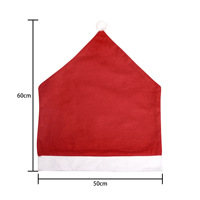 Housses de chaise de Noël rouges non tissées, chaussettes de chaise festives pour la décoration de restaurants, hôtels et fêtes, housses de chaise pour chaises de salle à manger