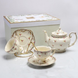 <b>Tea</b> <b>Set</b> for Gifts Pattern Ceramic Promotes European Customized Lace Blue Color Box Coffee & <b>Tea</b> <b>Sets</b> Nordic - Product Image 4