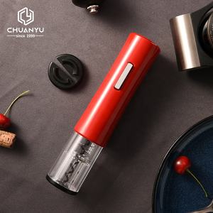 맞춤형 자동 레드 와인 스테인레스 스틸 코르크 스크류 키트 및 충전베이스 선물 세트 전기 와인 병따개 충전식 - Product Image 1