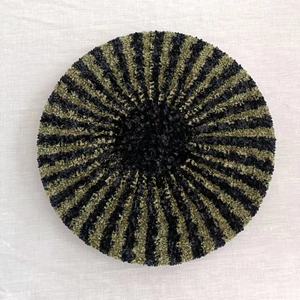 Plus haute qualité israël moucheté teinture tricoté élastique en peluche béret casquette hiver chaud femmes israël béret cravate teinture bérets pour les filles - Product Image 1