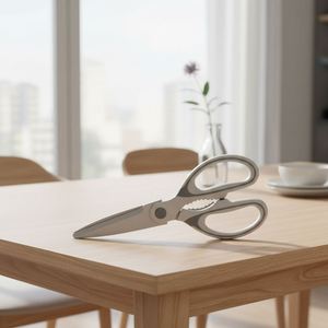 Ciseaux de cuisine en acier inoxydable personnalisés, neufs, multi-usages, robustes, avec étui de protection, ultra-affûtés, poignée souple en plastique - Product Image 4