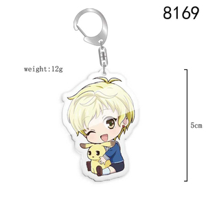 Llavero de acrílico de <span class=keywords><strong>Anime</strong></span> Fruits Basket, colgante de Kyo Sohma, <span class=keywords><strong>Yuki</strong></span> Sohma, Tohru, para bolso, coche, teléfono móvil, regalos - Product Image 5