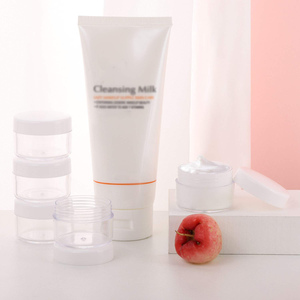 Hot Clear Plastic PET Cosmetic Lotion Container 50ml-300g Custom White Plastic Lid with Custom Logo - Product Image 3
