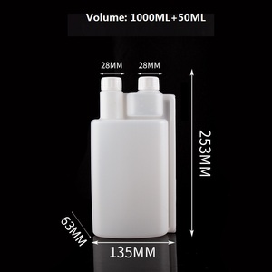 100ml 250ml 500ml 1000ml <span class=keywords><strong>HDPE</strong></span> nhựa phòng thí nghiệm Twin cổ chai Dispenser đôi kép buồng Đo liều chai - Product Image 5