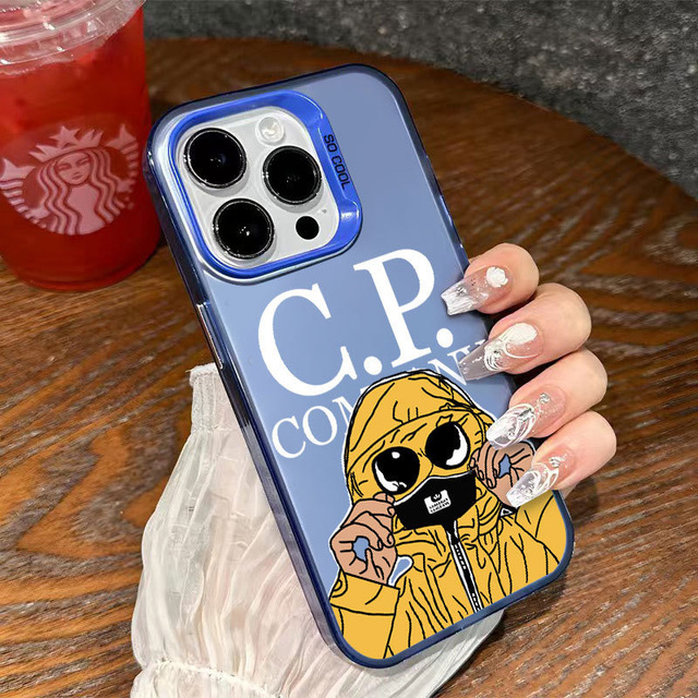Stylish Designer Phone Case for iPhone XS XR 11 12 13 Mini 14 15 16 17 18 Plus Pro Max Coque CP Compagny & Stone Shell