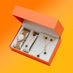 Cross Border <b>Gift</b> <b>Set</b> For Women Watches Bracelets Necklaces Earrings Jewelry Box Valentine's Day Mother's Day Present - Product Image 3