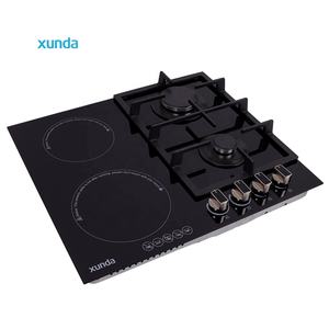 Nueva Cocina Híbrida Xunda con Quemador de Cerámica de Inducción a <span class=keywords><strong>Gas</strong></span>, Electrodoméstico de Cocina con Panel de Vidrio, Instalación Integrada de <span class=keywords><strong>Gas</strong></span> y Eléctrico - Product Image 1