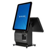 Kiosco de Autoservicio con Pantalla Dual de 15.6 Pulgadas, Terminal Android/Windows, Máquina de Pago para Mostrador, Kiosco de Autopago