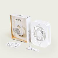 Ventilateur de refroidissement miniature rechargeable par batterie au lithium USB à suspendre magnétiquement, boîte en plastique pour extérieur, ventilateur de table portable, ventilateur mural