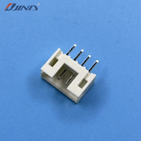 Connecteur de carte PCB 4 broches, pas de 2,0 mm, beige, avec support d'aiguille en laiton étamé, pour montage sur carte PH-4A