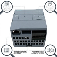 Contrôleur logique programmable PLC S7-1200 CPU 1214C DC/DC/DC 14DI/10DO 2AI 6ES72141AG400XB0 Module CPU O100%