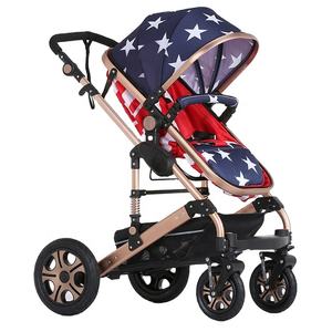 Cochecito de bebé de lujo plegable 3 en 1 de alta calidad con marco de aluminio Logotipo personalizable OEM Comprar barato de China - Product Image 1