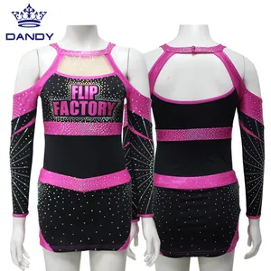 Hot Sale Cheerleading dresses Customized Cheerleader Uniforms Wholesale Cheer Top And Skirt