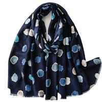 Nouvelle Collection 2026 : Écharpes Longues Personnalisées en Satin Viscose Doré à Pois, Bords Bruts, Vente Directe Usine pour Femme