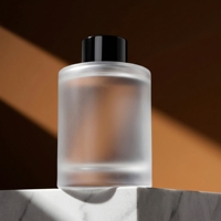 Botol Parfum Kosong Frosted 100ml 200ml Bentuk Silinder dari Kaca dengan Kotak, Siap Kirim dari Pabrik